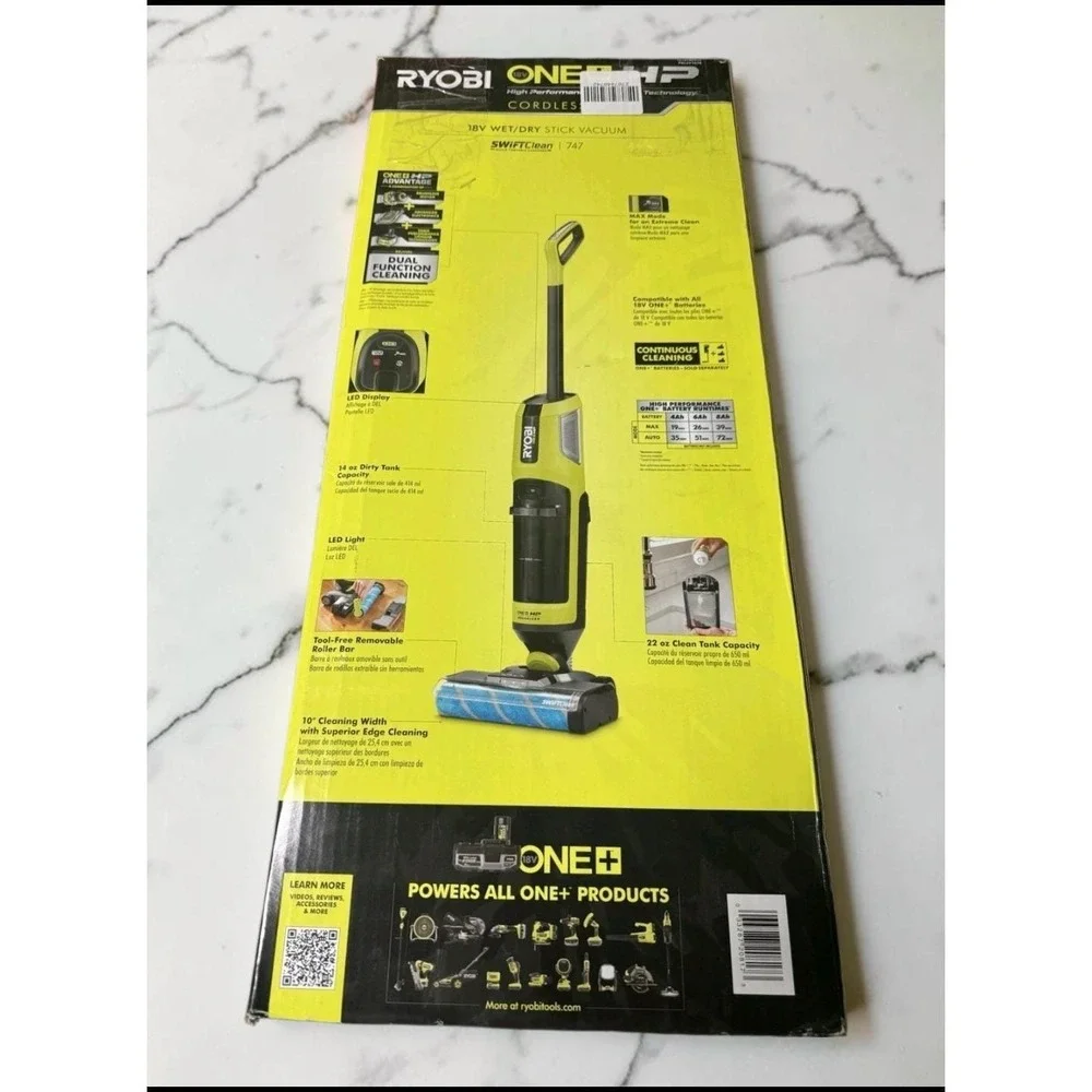 RYOBI PBLSV747B ONE+ HP 18V SWIFTClean Wet/Dry Stick Mop Vacuum (Tool Only)